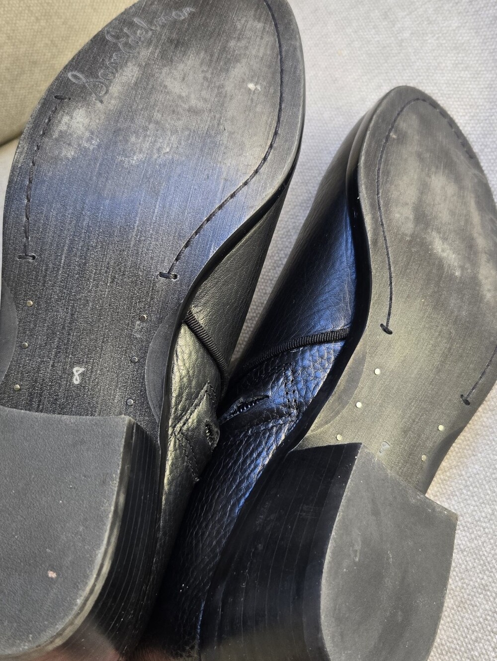 Sam Edelman Petty Classic Black Pebbled Leather Ankle Booties - Picture 11 of 13
